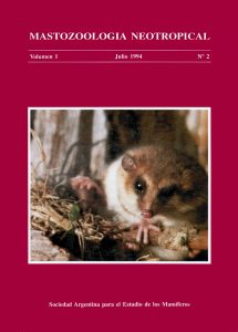 Cover of Mastozoología Neotropical Vol. 1 No. 2