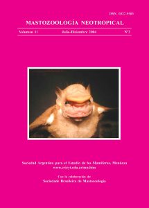 Cover of Mastozoología Neotropical Vol. 11 No. 2