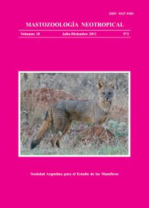 Cover of Mastozoología Neotropical Vol. 18 No. 2