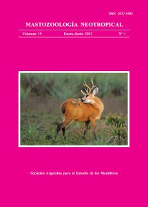 Cover of Mastozoología Neotropical Vol. 19 No. 1