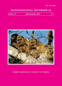 Cover of Mastozoología Neotropical Vol. 19 No. 2