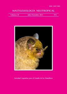 Cover of Mastozoología Neotropical Vol. 20 No. 2