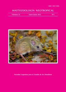 Cover of Mastozoología Neotropical Vol. 22 No. 1
