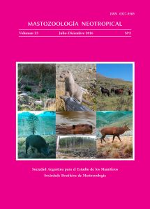 Cover of Mastozoología Neotropical Vol. 23 No. 2