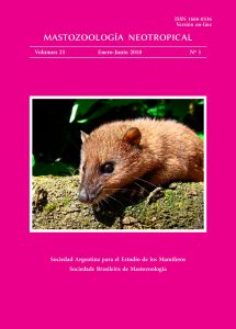 Cover of Mastozoología Neotropical Vol. 25 No. 1