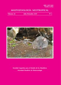 Cover of Mastozoología Neotropical Vol. 26 No. 2