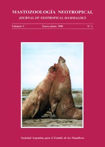 Cover of Mastozoología Neotropical Vol. 5 No. 1