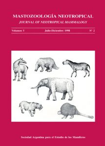 Cover of Mastozoología Neotropical Vol. 5 No. 2
