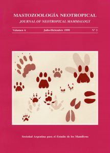 Cover of Mastozoología Neotropical Vol. 6 No. 2