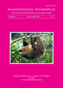Cover of Mastozoología Neotropical Vol. 8 No. 1