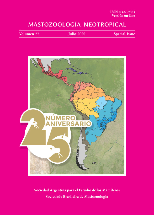 Cover of Mastozoología Neotropical Vol. 27 (SI) No. 0
