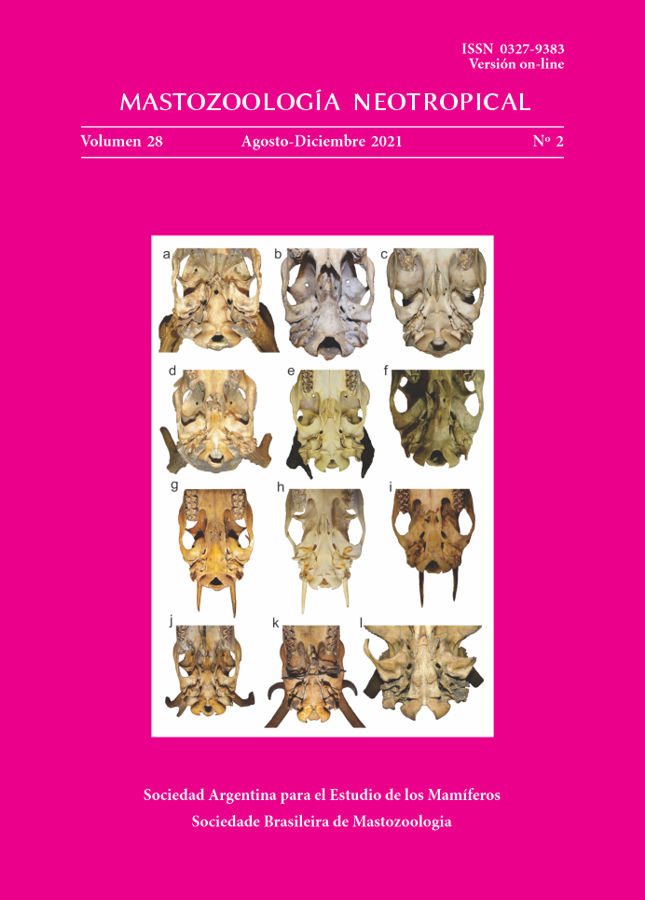 Cover of Mastozoología Neotropical Vol. 28 No. 2