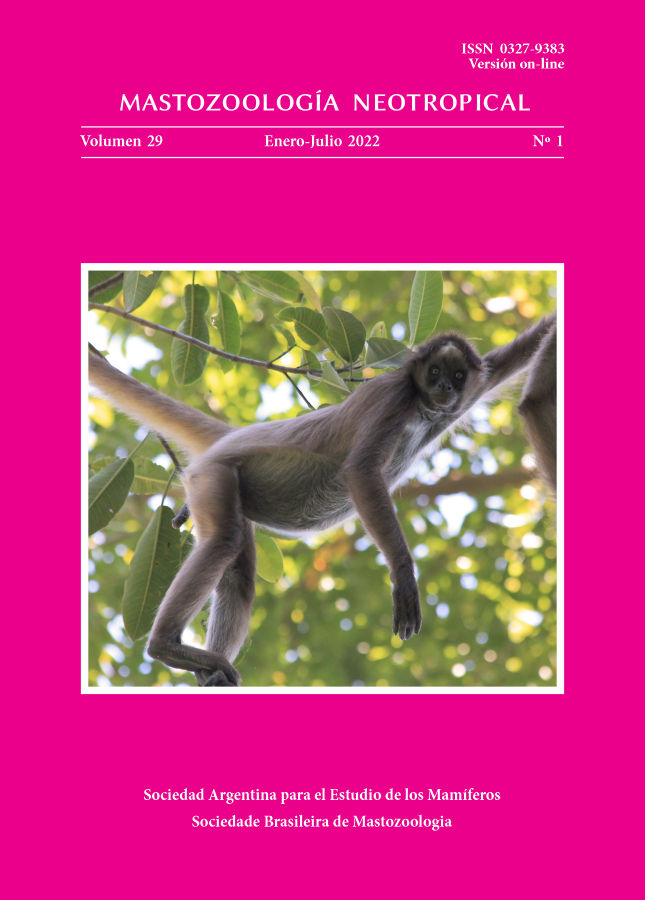 Cover of Mastozoología Neotropical Vol. 29 No. 1